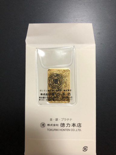 手渡し万円　徳力本店　金　20g ゴールドバー