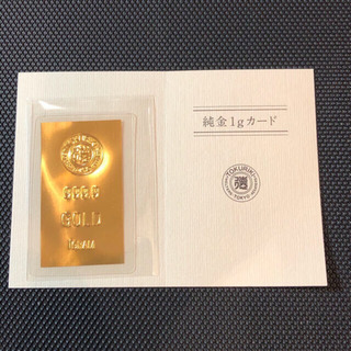 正規品」徳力本店 純金カード 徳力本店 正規店購入 1gカード台紙付き 未