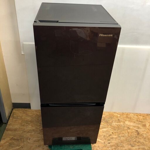 【Hisense】 ハイセンス 2ドア 冷凍 冷蔵庫 容量134L 冷凍室46L 冷蔵室88L HR-G13A-BR 2017年製.
