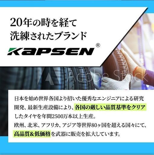 個人宛でも全部ok! 165/60R14(165-60-14) 75T 21年製 新品 サマータイヤ KAPSEN４本セット激安　エコ