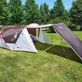 Moon Lence テント 4人用 広い前室 タープ付き 22...