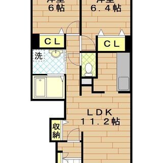 人気の物件に空きが出ました♪使いやすい２ＬＤＫ♪敷地内駐車場あります♪