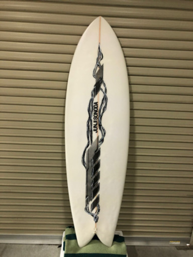 JUNJI SONODA サーフボード　ツインフィン　ニットケース　フィン　リーシュ付き
