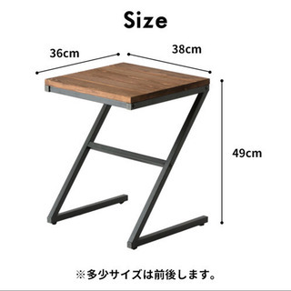 【早い者勝ち】サイドテーブル ソファテーブル 木製 ローテーブル アイアンの画像