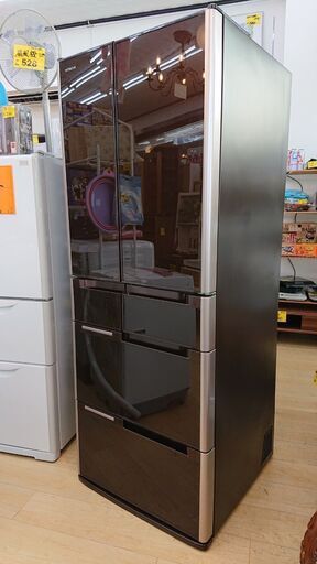 ★ HITACHI 日立 R-G5700D (XT) 565L 6ドア 真空チルド 大容量 冷凍冷蔵庫 クリスタルドア ブラウン 買取帝国 朝霞店 配達可能