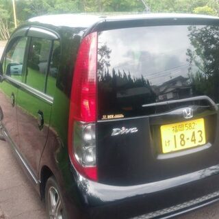 　お買い得価格！！車検：令和５年7月！！　H20年式　ホンダ　ライフ　ディーバ　スペシャル 機関良好です　  人気のブラック　タイベル交換済　自動車税・リサイクル料、税込込みで大変お買得！○オートエアコン！ 純正アルミホイール　クレジットカード決済OK！　 激安中古車アイアットの画像
