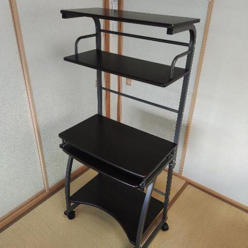 山善　パソコンデスク　ブラウン　美品