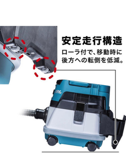 マキタ(Makita) 乾湿両用 充電式集じん機 36V バッテリ・充電器別売 VC155DZ 