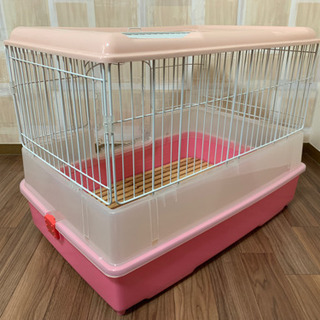 うさぎ小屋　ケージ　ピンクの画像