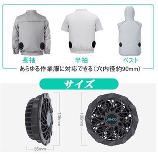 作業服ファン 空調作業服専用超薄いファン  usb式 空調作業服ファン 最新型 ３段階調整 熱中症対策 USB to DCケーブル あらゆる空調ウェア対応 現場作業・屋外作業・イベント・アウトドア 空調作業の画像