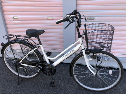 No.201【LEDノーマルライト,6段変速】★激安★ 中古自転車 ママチャリ  26インチ 軽整備済み 安い 防犯登録 藤沢 横浜 神奈川