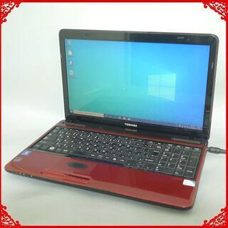 初心者向け ノートパソコン 中古動作良品 15.6型 東芝 T350/34BR Pentium 4GB 640G DVDRW 無線LAN Windows10 LibreOffice 即使用可能