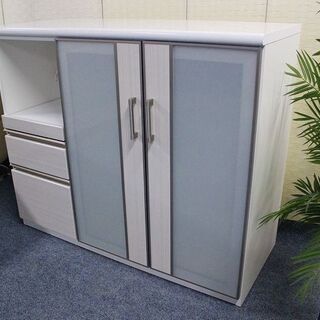 名古屋市等送料無料★オープン食器棚 120レンジボード ディーノWH 未使用品 名古屋市等送料無料☆オープン食器棚 120レンジボード ディーノWH 未