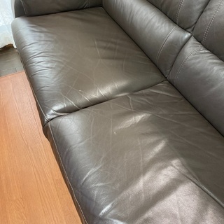 ソファ　3P 全面本革　太陽家具の画像