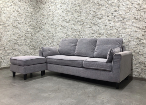 【デザイン自由!!】3人がけソファー カジュアルグレイ