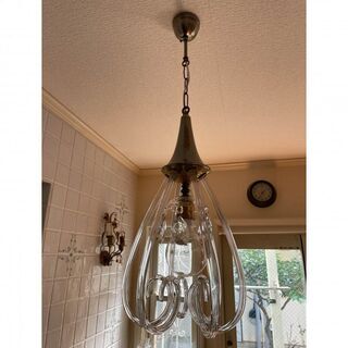 ベルギーアンティーク クリスタルペンダントライト