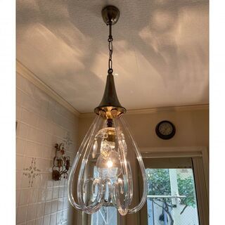 ベルギーアンティーク クリスタルペンダントライト