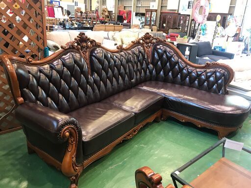 【愛品館八千代店】ゴージャスなカウチソファ【愛八SF】