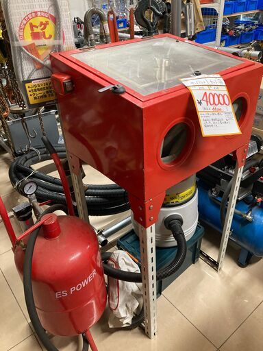 【中古】【動作OK】【店頭引取限定】サンドブラスト　コンプレッサー・エアタンク・集じん機付き　44000円（税込）