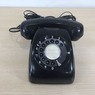 【動作品】昭和 レトロ 黒電話 ダイヤル式 600-A2 196...