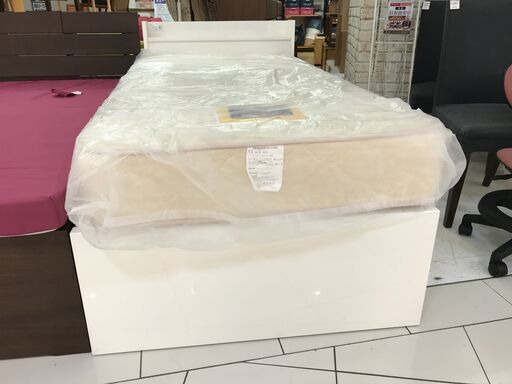 サンモア　引出し付シングルベッド【トレファク南柏店】