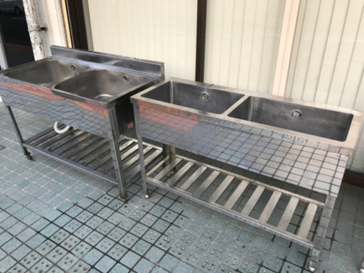 ※終了※ステンレス　流し台　業務用　どちらも一つ¥10,000- シンク