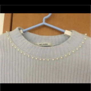 袖切替レースニットの画像