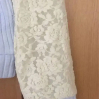 袖切替レースニットの画像