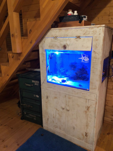 横幅60×45×45 水槽　と　その収納棚(DIY)82×54×152