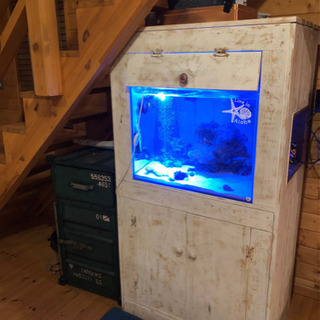 横幅60×45×45 水槽　と　その収納棚(DIY)82×54×152