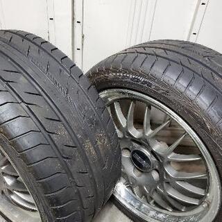 マツダRX-7(FD3S) RZ純正ガンメタBBS リア2本　タイヤほぼ新品の画像