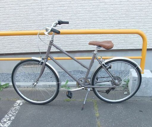 トーキョーバイク  自転車 26インチ 7段切替 センタースタンド グレー系  ☆ 札幌市 北区 屯田 