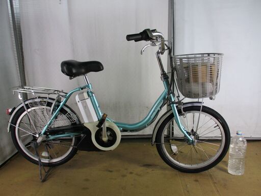 ★中古電動自転車★Ｂ383　ブリヂストン　アシスタ　ブルー　8.9Ah バッテリー前後タイヤ新品【20インチ】