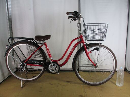 中古自転車 B389　マルイシ　ワラビー　レッド　LEDオートライト【26インチ 】