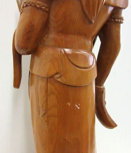 木彫り 観音像 特大 高さ91.5cm 仏像 美術 芸術品 木造 民芸 札幌 厚別店