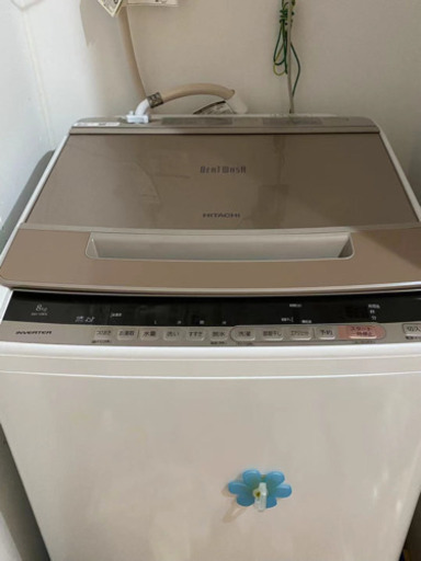 8月7日～10日取れる方、日立HITACHI全自動洗濯機BW-V80C 8KG美品