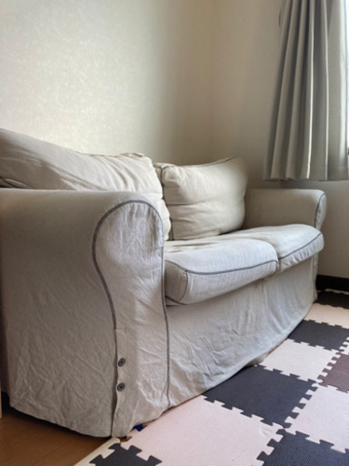 中古ソファー（IKEA）　アイボリー色