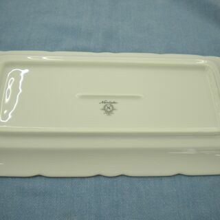 ノリタケ サンドイッチプレート 長皿 花柄 白 長さ33cm 札幌 西岡店の画像