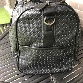 価格相談可能★ボストンバッグ　黒　フェイクレザー　美品の画像