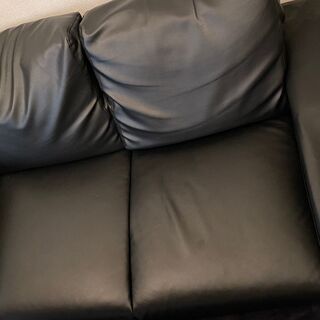 ローソファー 2人掛け（ブラック）