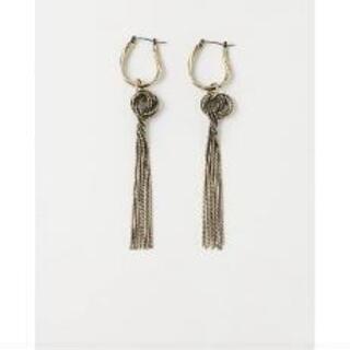 MOUSSY モウシー ピアス 未開封・未使用 ゴールド Fringe Chain Hoop Earrings  010ESW50-1990の画像