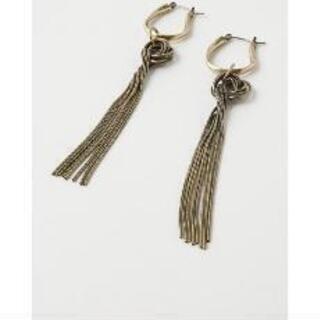 MOUSSY モウシー ピアス 未開封・未使用 ゴールド Fringe Chain Hoop Earrings  010ESW50-1990の画像