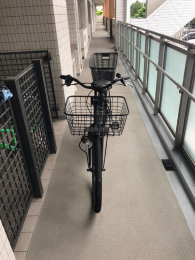 美品　サイモト　変速機自転車　カゴ付き