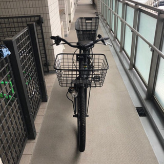 美品　サイモト　変速機自転車　カゴ付きの画像