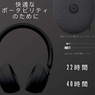 新品　未使用　そのほかも色々激安にて、出品してます！！Beats Solo Pro Wireless ワイヤレスノイズキャンセリングヘッドホン-Apple H1ヘッドフォンチップ、Class 1 Bluetooth、アクティブノイズキャンセリング機能、外部音取り込みモード、最長22時間の再生時間 - ブラックの画像