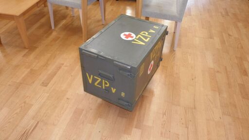 k325☆レア品☆ミリタリーBOXチェスト☆幅600㎜☆近隣配達、設置可能