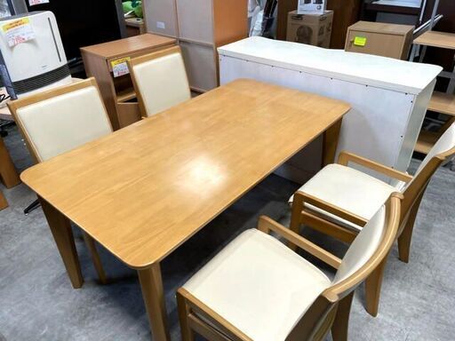 【 半端ない値下げ 15,800円 → 8,800円 】 ダイニング5点セット  テーブル×１ チェア×４ 1500×800×715 住まい リビング 家具