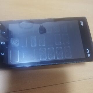 au　かんたんケータイ　ガラホ　KYF36　白ロム　Simロック解除済　の画像