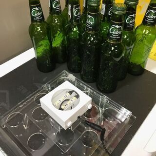 セール中につき、通常特価10,978円より半額の5,489円!　　KIRIN キリン　ハードシードル　ボトルタワー　LEDライトアップ　店舗 飾り オブジェ　空き瓶タワーの画像