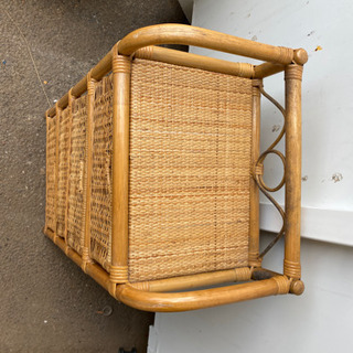 籐家具　引き出し　収納棚　現状品の画像